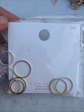Gold Tone Stackable Ring Set - 8 Pieces